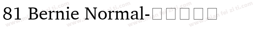 81 Bernie Normal字体转换